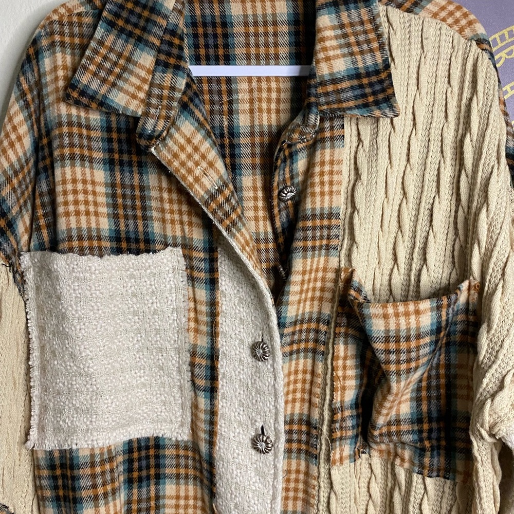 Pol Patchwork Shacket - image 4